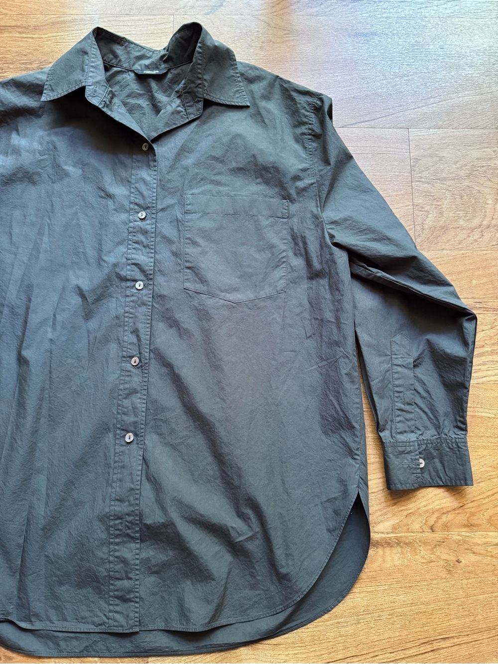 Women’s Black Button-Up Shirt - Classic Long Sleeve